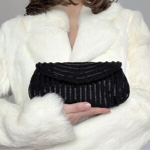 Vintage Beaded Evening Bag Shoulder Crossbody Clutch
